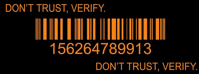 DON'T TRUST VERIFY 바코드