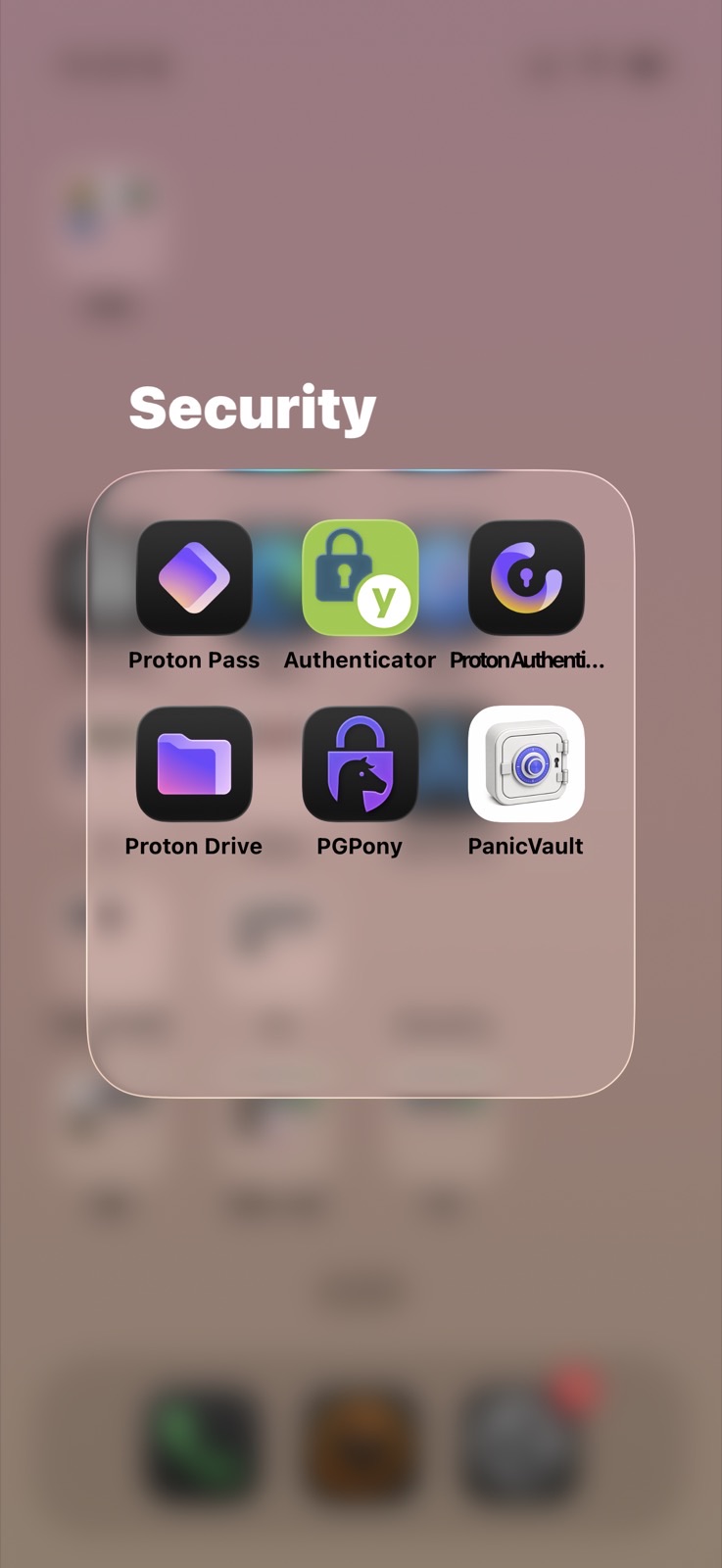 아이폰 Security 폴더에 새로 추가된 PanicVault 아이콘