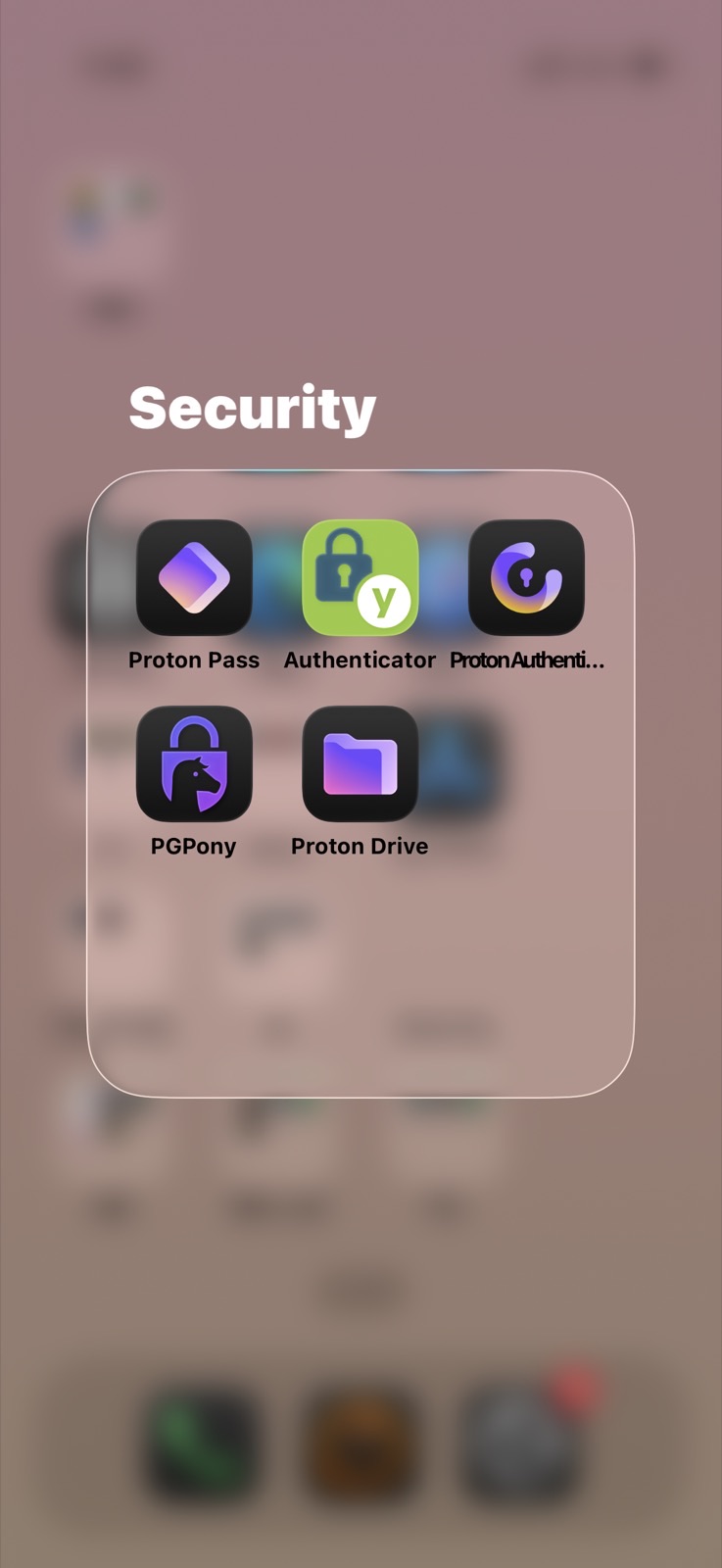아이폰 Security 폴더에 모아둔 보안 앱들
